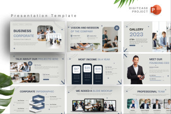 Gray Clean Modern Corporate PowerPoint Template